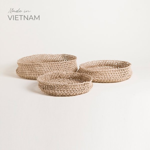 [4114644] SET X 3 CANASTOS BAJOS VIET 10X37 CM/8X36 CM/6X30 CM