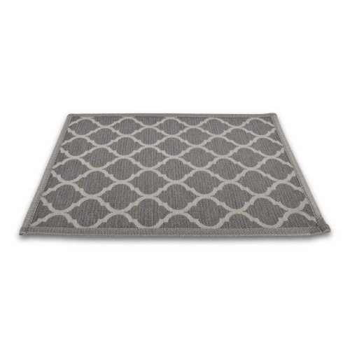 [380085] FELPUDO 40 X 60 CM GRIS GALLINERO BLANCO