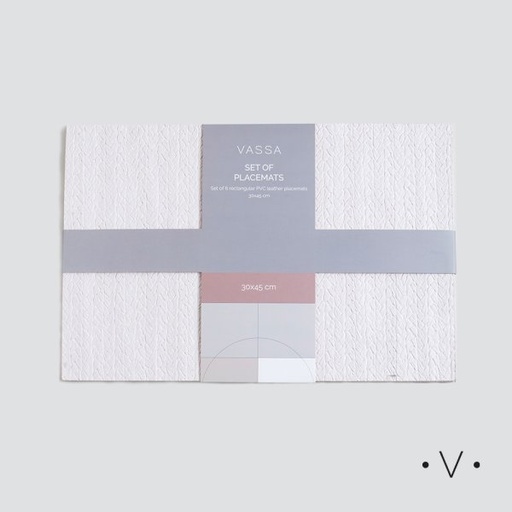 [4114799] SET X 6 INDIVIDUALES RECTANGULARES 30X45 CM VASSA HOME