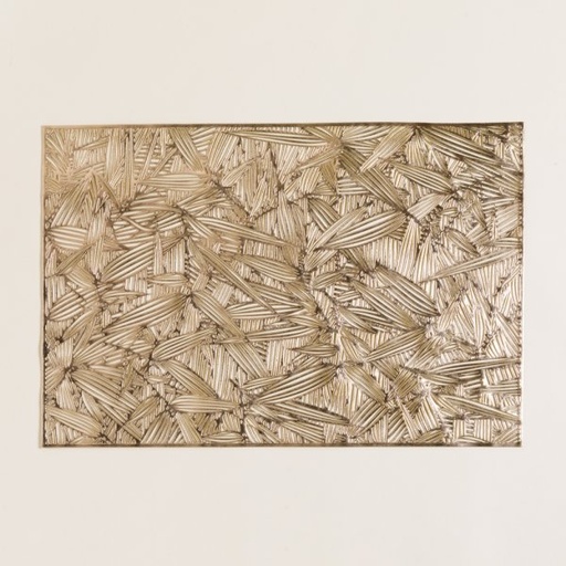 [4114942] INDIVIDUAL RECTANGULAR DE PVC DORADO 45X30 CM