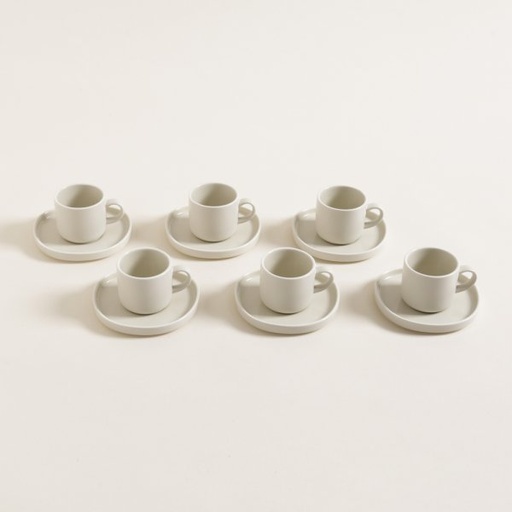 [4114923] SET X 6 TAZA Y PLATO COPENHAGUE LIGHT 100 ML