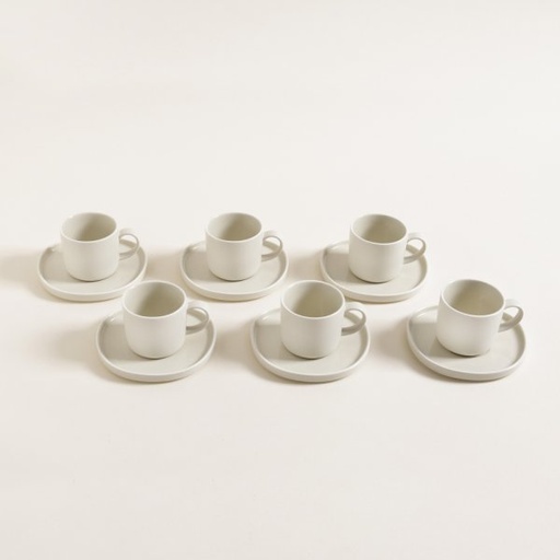 [4114924] SET X 6 TAZA Y PLATO COPENHAGUE LIGHT 200 ML