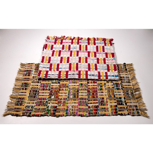 [380452] ALFOMBRA ALGODON ESCOCES 60 X 120 CM TELA+FLECOS