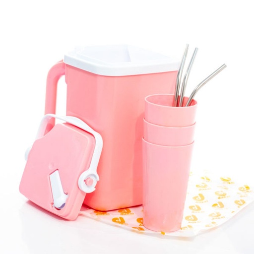 [31528] KIT TERERE 3L TERMO + VASO + BOMBILLA ROSA PASTEL