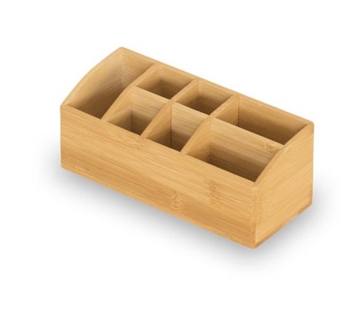 [165478] ORGANIZADOR OFICINA BAMBOO 7 DIVISIONES 17 X 8 X 7 CM