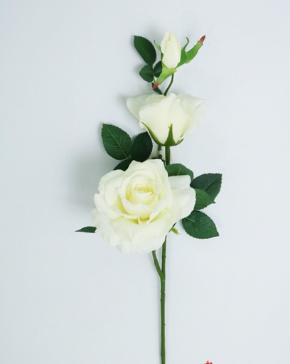 [413793] ROSE SPRAY X3 FL. 73 CM WHITE