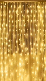 [42044] CORTINA LED 300 LUCES 3M X 3M CALIDA INTERCONECTABLE 220