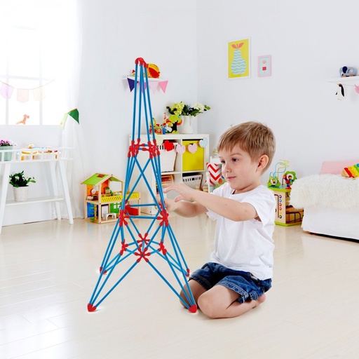 [132171] KIT FLEXISTIX DE CONSTRUCCIÓN CREATIVA TORRE EIFFEL 62 PZAS HAPE