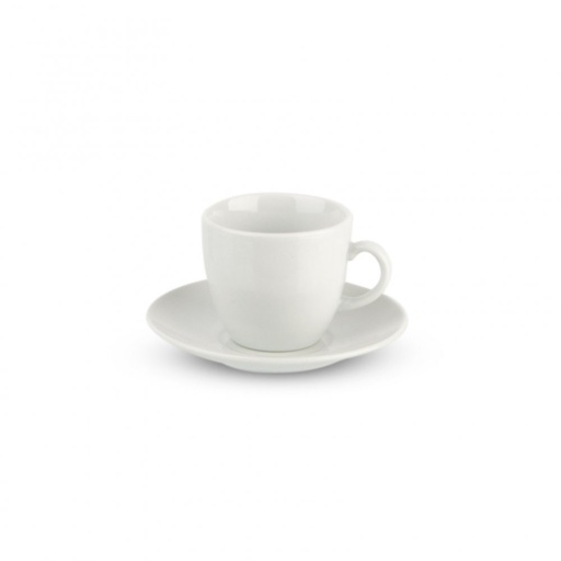 [2561258] SET X6 TAZAS CERAM BCA CONICA LISA C/PLATO 100CC