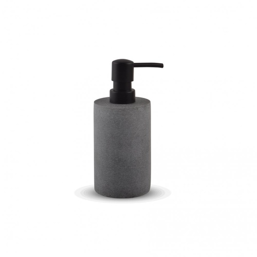 [2561281] DISPENSER PARA JABÓN LÍQUIDO GRIS CON DOSIFICADOR NEGRO DE 7X17,5CM DE RESINA