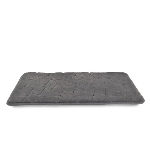 [3800155] ALFOMBRA DE BAÑO 40 X 60 CM HOJAS GRIS