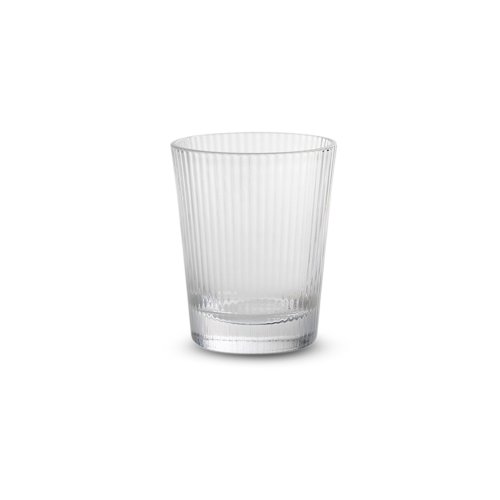 [256230] SET X6 VASOS CÓNICOS RAYADOS BAJO - VIDRIO - 240ML 8X9,5CM