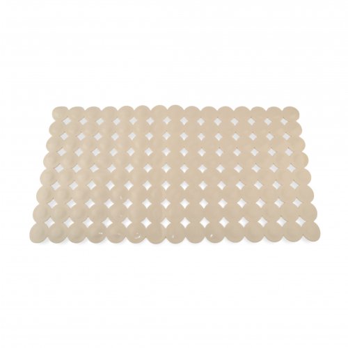 [256309] ALFOMBRA PARA BAÑERA NATURAL RECTANGULAR CON CÍRCULOS CRAQUELADO 35X67CM DE PVC