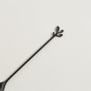 SET X 6 CUCHARAS MILKSHAKE DE ACERO NEGRO STEM  19