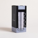 SET X 4 TAZAS LINES EN RACK 285 ML