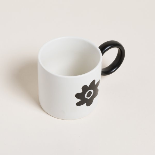 MUG DE PORCELANA FLORAL 350 ML