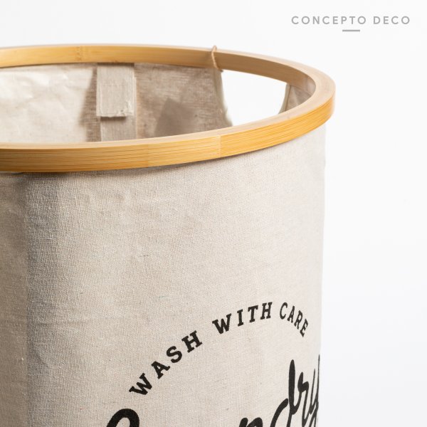 CESTO LAUNDRY DELICATE REDONDO CRUDO 47X38DIAM