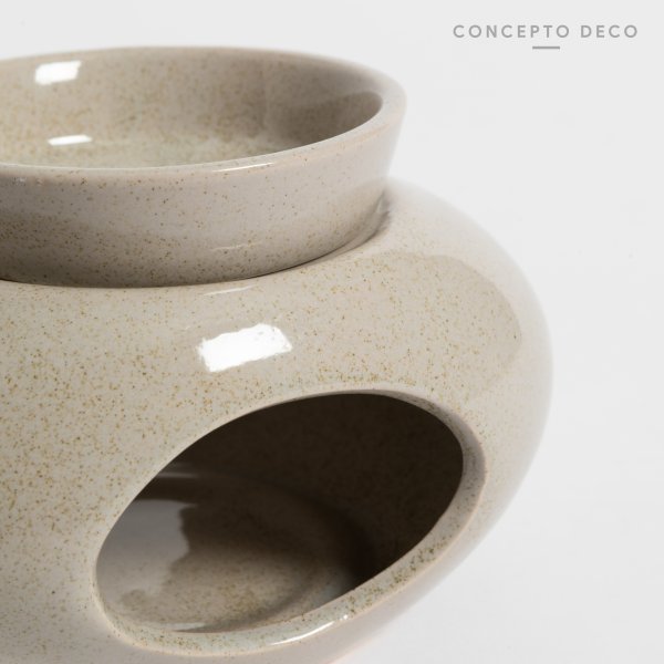 HORNO DIFUSOR CÉRAMICA GRIS 11X9CM