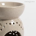 HORNO DIFUSOR A CÉRAMICA GRIS 12X9CM