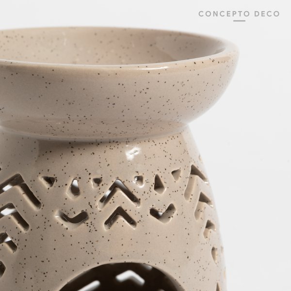 HORNO DIFUSOR D CÉRAMICA GRIS 12X9CM