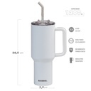 VASO DOBLE PARED 1200 CC BLANCO ACERO INOX WATERDOG