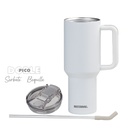 VASO DOBLE PARED 1200 CC BLANCO ACERO INOX WATERDOG