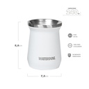 MATE ZOILO 240 CC WATERDOG BLANCO ACERO INOX