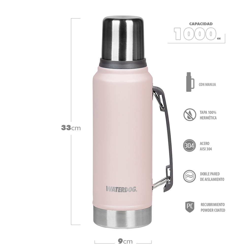 TERMO WATERDOG 1000 CC ROSA WATERDOG