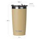 VASO WATERDOG DOBLE PARED 600 CC AMARILLO ACERO