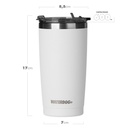 VASO WATERDOG DOBLE PARED 600 CC BLANCO ACERO