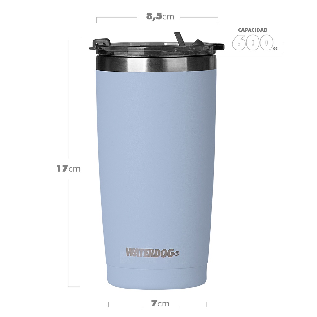 VASO WATERDOG DOBLE PARED 600 CC LAVANDA