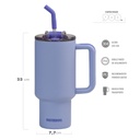 VASO DOBLE PARED 900 CC LAVANDA ACERO INOX WATERDOG