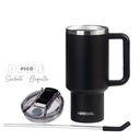 VASO DOBLE PARED 900 CC NEGRO ACERO INOX WATERDOG