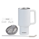 VASO DOBLE PARED 900 CC BLANCO ACERO INOX WATERDOG