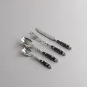 SET CUBIETOS X 24 PIEZAS BISTRO NEGRO ACERO INOXIDABLE VOLF
