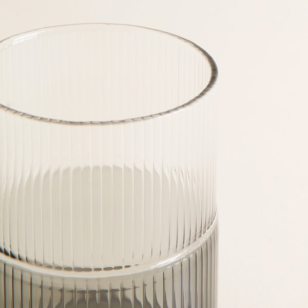 VASO DE BOROSILICATO RAYADO DELUXE 200 ML
