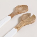 SET DE CUBIERTOS PARA ENSALADA DE MADERA ESMALTADA
