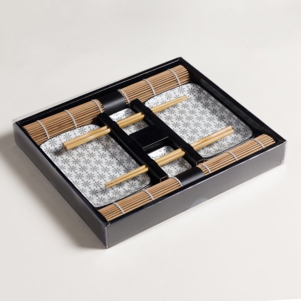 SET DE SUSHI RECTANGULAR PARA 2 GINZA 12X20 CM