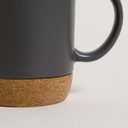 MUG NET GREY BASE DE CORCHO 190 ML VASSA HOME