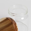 FRASCO REDONDO CON TAPA DE MADERA DE ACACIA 800 ML VASSA HOME