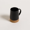 MUG NET BLACK BASE DE CORCHO 310 ML VASSA HOME