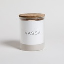 FRASCO REDONDO CON LINEAS VERTICALES 1800 ML VASSA HOME