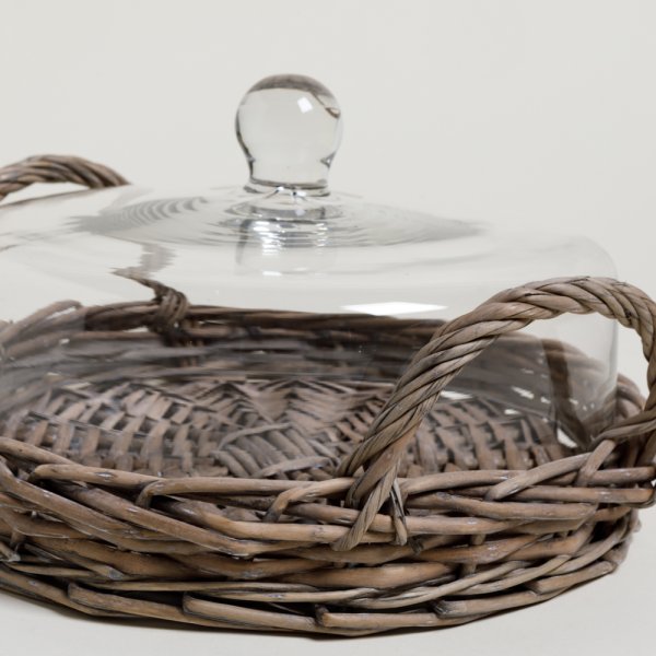 CAMPANA DE VIDRIO CON BASE SALIX 29 CM