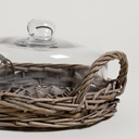 CAMPANA DE VIDRIO CON BASE SALIX 23 CM