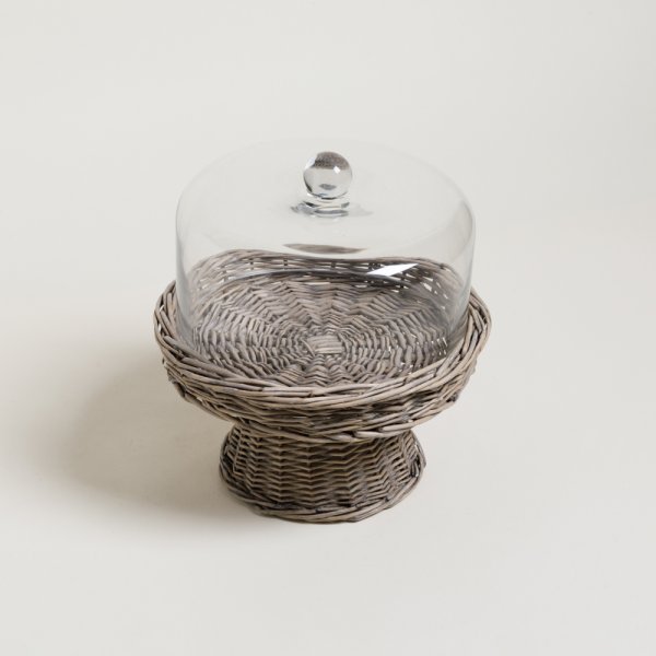 CAMPANA DE VIDRIO CON PIE SALIX 25 CM