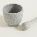 MORTERO DE PLASTICO GRIS GRANITE 10X9CM