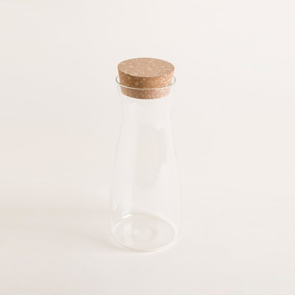 BOTELLA DE BOROSILICATO CON TAPA DE CORCHO 900 ML