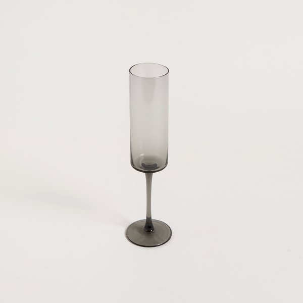 SET X 6 COPAS DE CHAMPAGNE LISAS GREY 250 ML