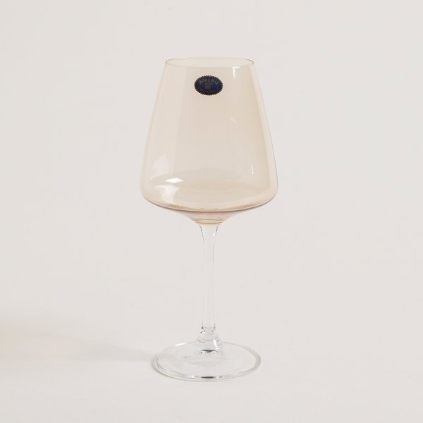 SET X 6 COPAS DE CRISTAL DE BOHEMIA CORVUS BROWN 450 ML