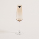 SET X 6 COPAS DE CHAMPAGNE DE CRISTAL DE BOHEMIA CORVUS BROWN 160 ML